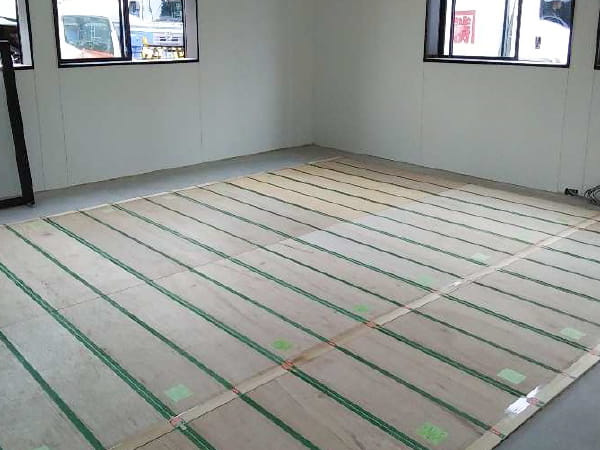 床暖房設置完了