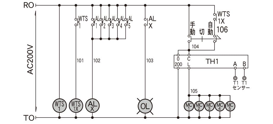 操作回路図（床暖房の例）